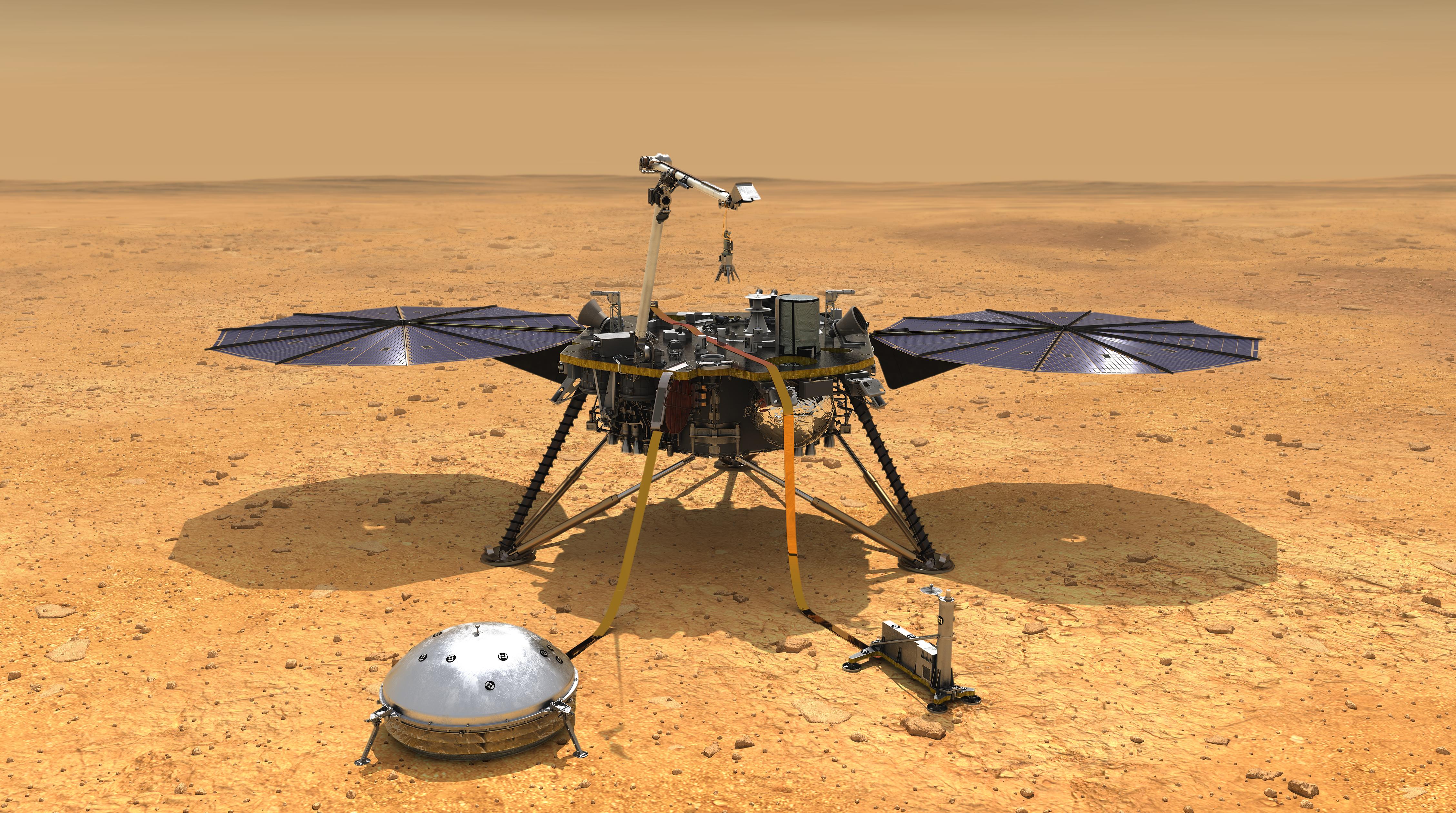 Марсианский зонд. Посадочный модуль НАСА Insight. Марсоход космический аппарат Insight. Зонд Insight Марс снимки. Посадочный модуль НАСА Insight Mars.