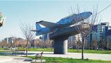 Еден од расходуваните авиони T-33A сега го краси паркот во општина Аеродром.