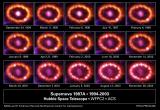 Остатоците од SN 1987A се покажуваат како светлечки прстен кој со текот на времето го засилил својот сјај. 