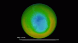 Набљудувањата на озонската дупка од 1979 година до 2016 година