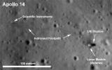 Местото на слетување на Аполо 14 снимено од месечевиот орбитер LRO