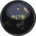 Анимиран приказ на моделот Рамна Земја