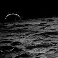 Осветлениот раб на Земјата се издига над Месечевата површина 
