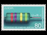 Поштенска марка на Германски пошти со која се оддава почит кон делото на Ом