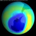 Досега најголемата озонска дупка беше забележана во 2000 година со инструментите за следење на озонскиот слој