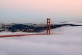 Зајдисонце над Златната Порта на Сан Франциско