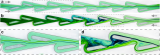 Слика 3 –  Визуелизација на проток на пруги при Re = 200 со употреба на боја инјектирана низводно 