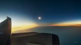 Затемнувањето снимено од боинг 787.
