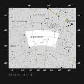 Мапата ја прикажува локацијата на HR 6819 во соѕвездието Телескоп.