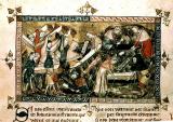 Eдна од најраните познати слики што ја опишуваат чумата, нацртана во 1349 