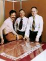 Ендру Гров, Роберт Нојс и Гордон Мур во просториите на Интел во 1978 година