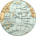 Океанската област онаква како што е претставена на глобусот Мартин Бехаим.