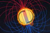 Линиите на магнетно поле на Сонцето NSF/AURA/NSO 