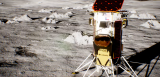 Уметничка визија на лендерот Нова-Ц на површината на Месечината