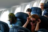 Патниците на специјалниот лет што го понуди Delta Air Lines во понеделник, а којшто ја следеше целокупната патека на тоталното затемнување.