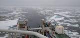 Поглед кон Арктичкото Море во близина на Свалбард од палубата на истражувачкиот брод Kronprins Haakon