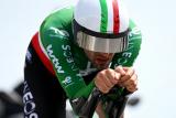 Филипо Гана од тимот на Netcompany INEOS Cycling за време на десеттата етапа од 109-тото издание на Џиро д’Италија, индивидуален хронометар од 42 км од Виареџо до Маса. 