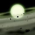 Ладното бело џуџе WDJ1330+6435 со сенишна зеленкаста боја Ладното бело џуџе WDJ1330+6435 со сенишна зеленкаста боја